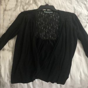 Black cardigan with lace